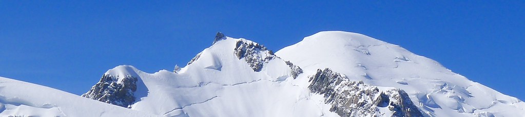 Skitour Montblanc Längsüberschreitung, 4810 m, mit Mont Maudit, 4465 m. Foto: Günther Härter.