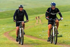 Radfahren Mongolei. Ger, Rundzelt/Jurte der Nomaden.